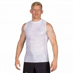 Deelux Sports Jiu Jitsu Matric Sleeveless Rashguard White