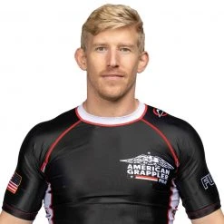 IMatt Sportswear Jiu Jitsu American Grappler Rashguard Black