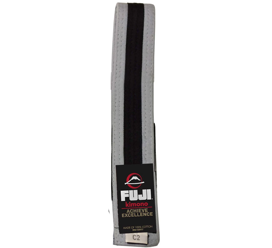 BFCM Kids Jiu Jitsu Belt Grey/Black