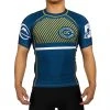 Blowout Script Gold/Blue Short Sleeve Rashguard