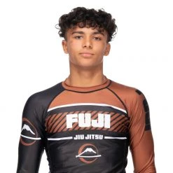 BFCM Freestyle 2.0 Long Sleeve Ranked Rashguard Brown - ADULT SIZES Jiu Jitsu