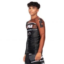 BFCM Freestyle 2.0 Long Sleeve Ranked Rashguard Brown - ADULT SIZES Jiu Jitsu