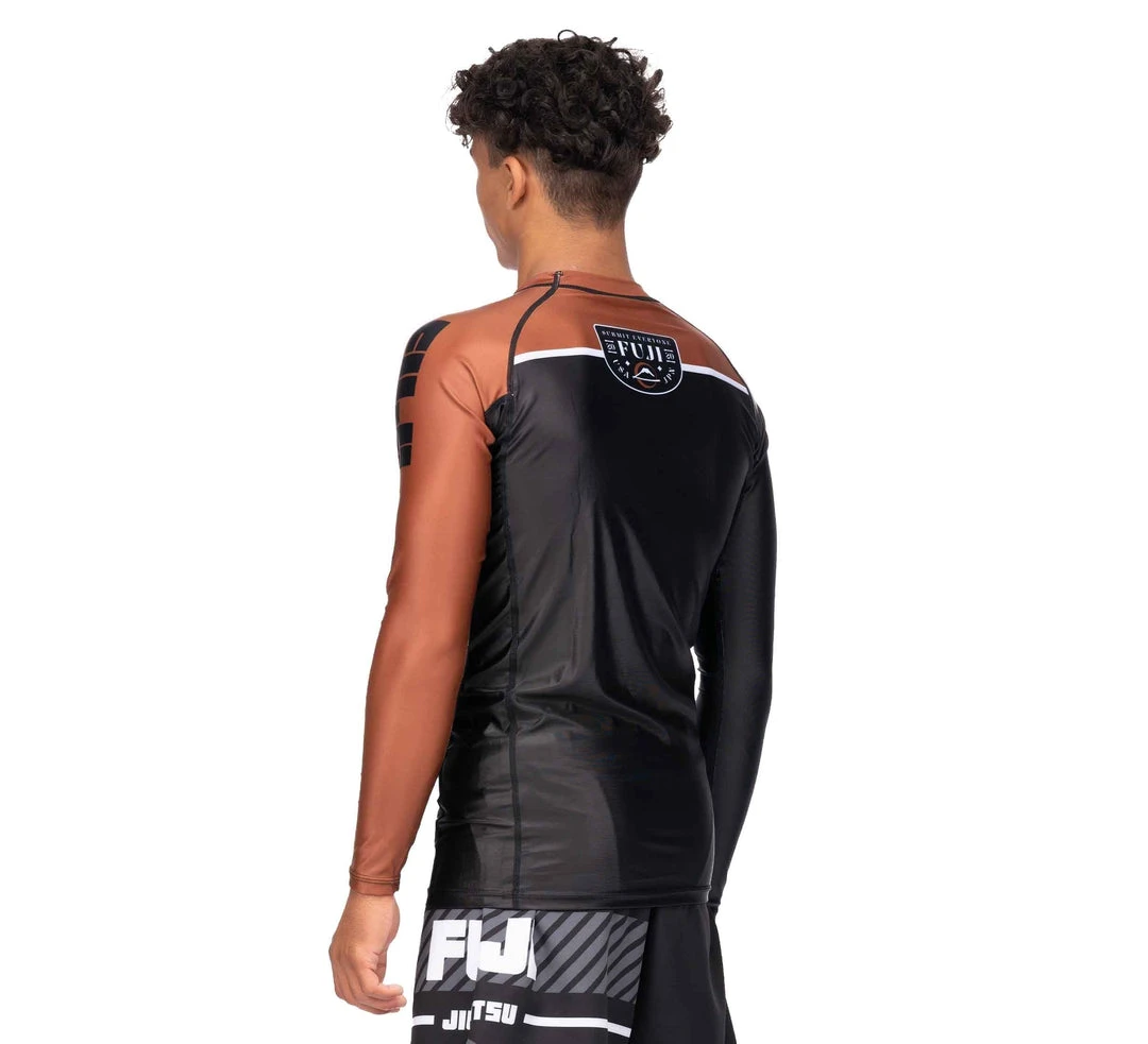 BFCM Freestyle 2.0 Long Sleeve Ranked Rashguard Brown - ADULT SIZES Jiu Jitsu