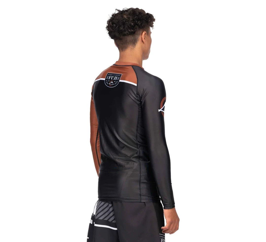 BFCM Freestyle 2.0 Long Sleeve Ranked Rashguard Brown - ADULT SIZES Jiu Jitsu