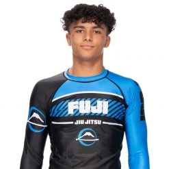 BFCM Jiu Jitsu Freestyle 2.0 Long Sleeve Ranked Rashguard Blue - ADULT SIZES