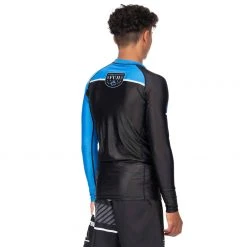 BFCM Jiu Jitsu Freestyle 2.0 Long Sleeve Ranked Rashguard Blue - ADULT SIZES