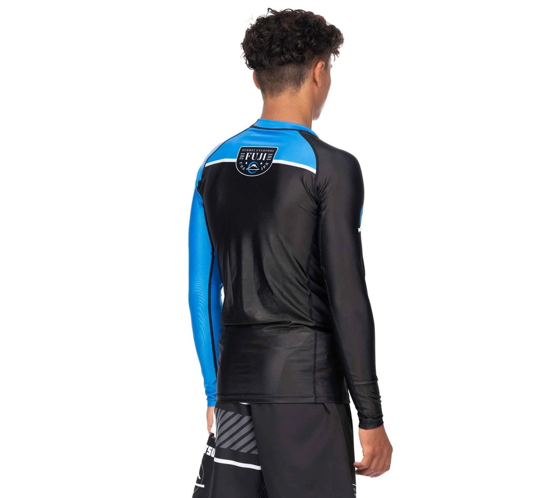 BFCM Jiu Jitsu Freestyle 2.0 Long Sleeve Ranked Rashguard Blue - ADULT SIZES