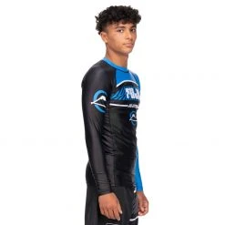 BFCM Jiu Jitsu Freestyle 2.0 Long Sleeve Ranked Rashguard Blue - ADULT SIZES