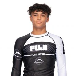 BFCM Freestyle 2.0 Long Sleeve Ranked Rashguard White - ADULT SIZES Jiu Jitsu
