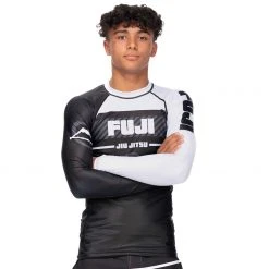 BFCM Freestyle 2.0 Long Sleeve Ranked Rashguard White - ADULT SIZES Jiu Jitsu