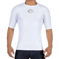 BFCM Baseline Ranked Short Sleeve Rashguard White Jiu Jitsu