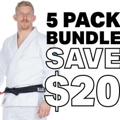 FUJI Sports Jiu Jitsu All Around BJJ Gi 5 Pack (5 Items)