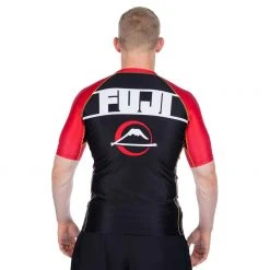 Fancy Skyline Judo Short Sleeve Rashguard Red