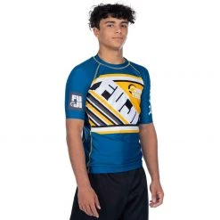 BFCM Skyline Judo Short Sleeve Rashguard Blue