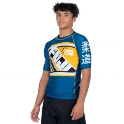 BFCM Skyline Judo Short Sleeve Rashguard Blue