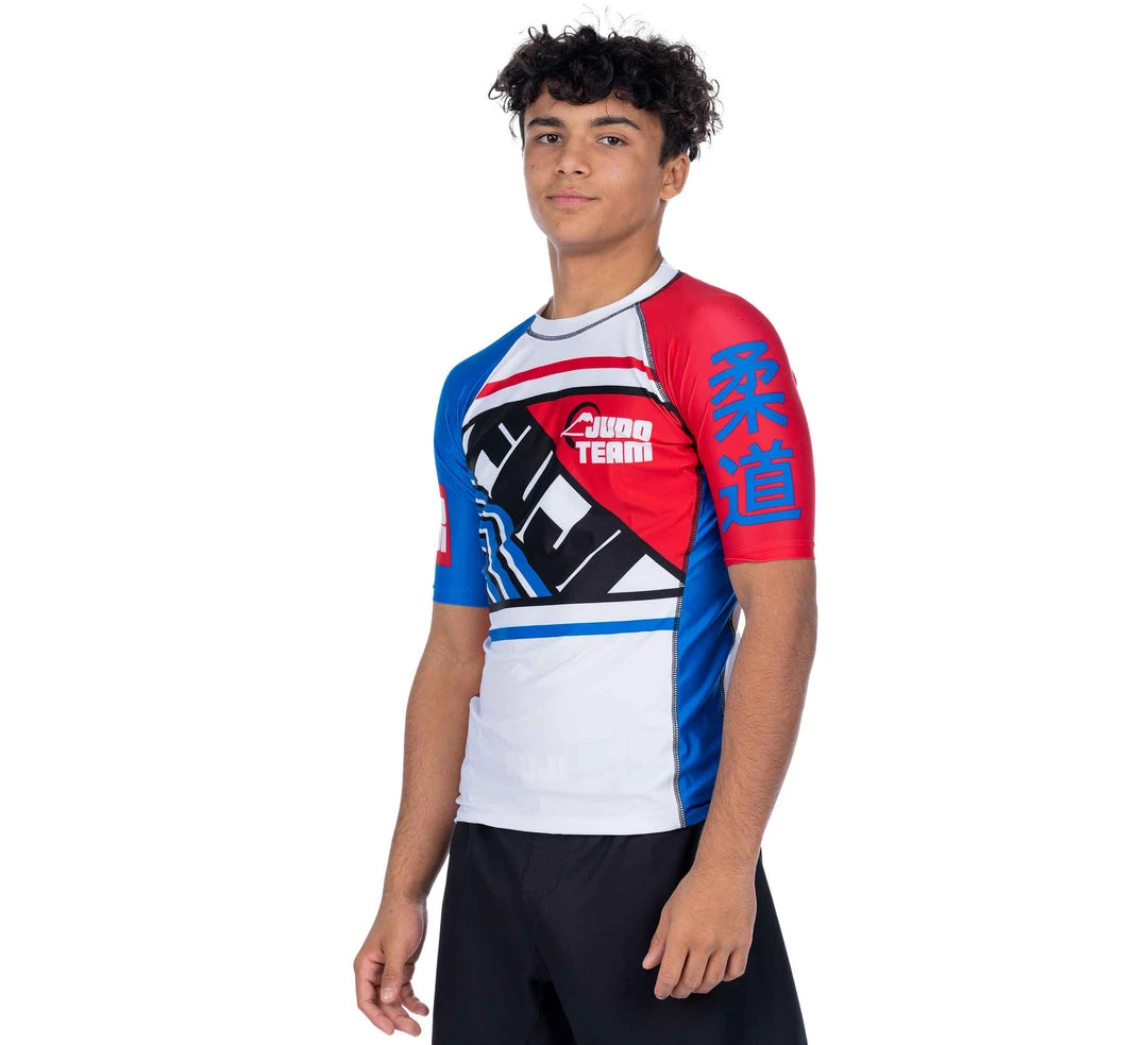 BFCM Skyline Judo Short Sleeve Rashguard White 3 BFCM Skyline Judo Short Sleeve Rashguard White