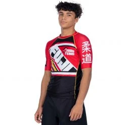 BFCM Skyline Judo Short Sleeve Rashguard Red