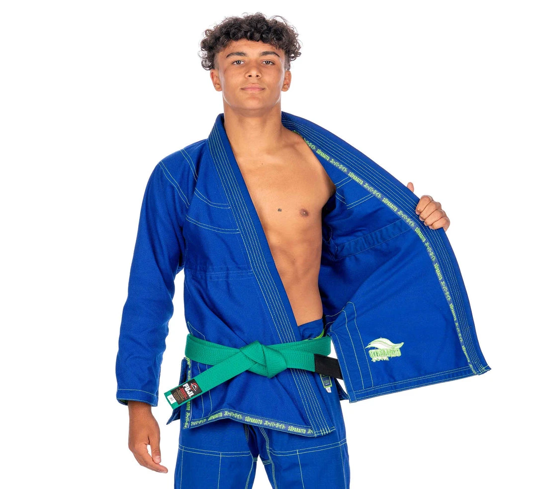 BFCM Jiu Jitsu Suparaito Kids Blue BJJ Gi 1 BFCM Jiu Jitsu Suparaito Kids Blue BJJ Gi