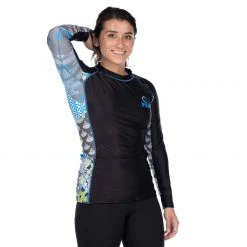 BFCM Kimono Kid's Long Sleeve Rashguard Blue Jiu Jitsu