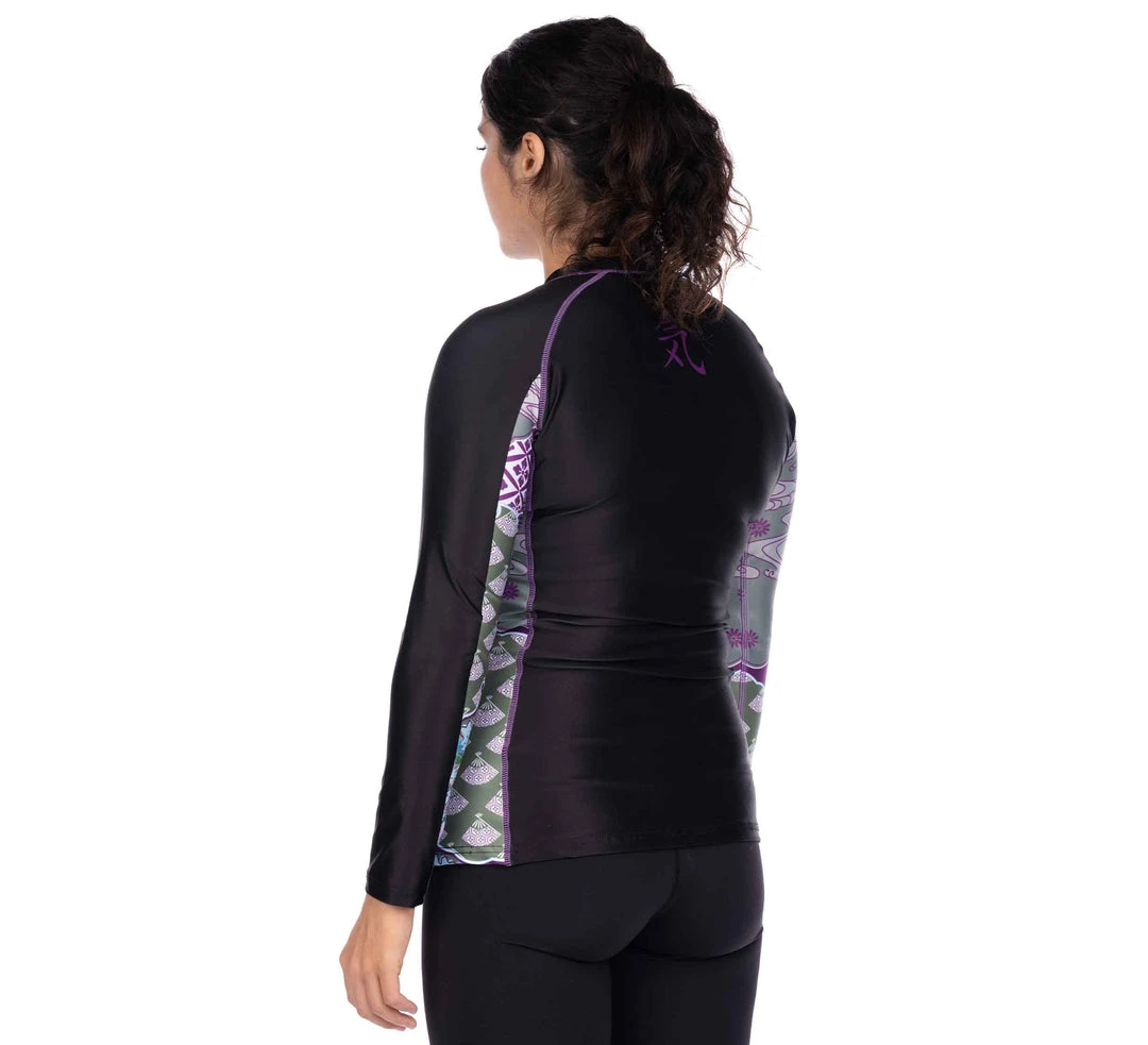 BFCM Kimono Womens Long Sleeve Rashguard Purple Jiu Jitsu BFCM Kimono Womens Long Sleeve Rashguard Purple Jiu Jitsu